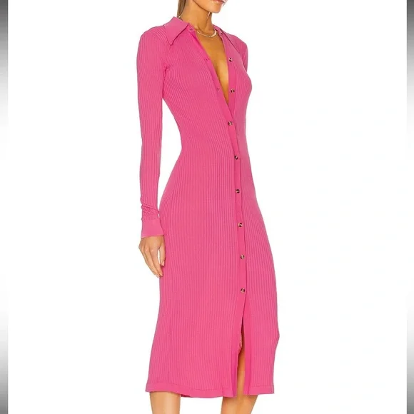 Dodo Bar Or Pink Ella Ribbed Dress - XS - Picture 4 of 9